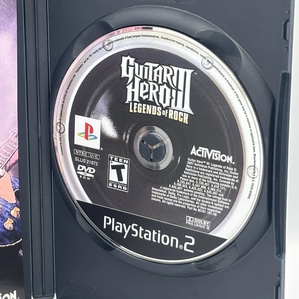 Guitar Hero 3 III Legends of Rock‎ Game (PlayStation 2 2007) CIB